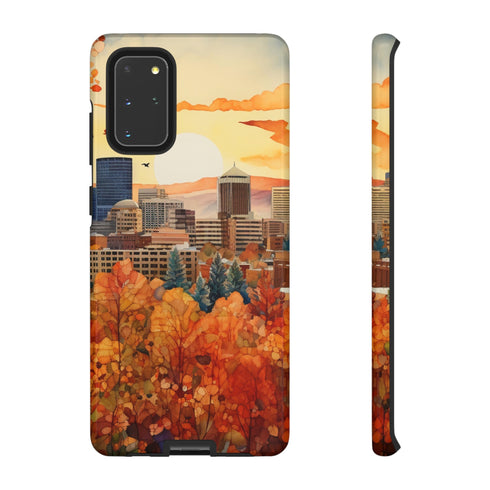 An Urban Autumn Overlook - Impact Resistant Phone Case Samsung Galaxy S20+ Glossy